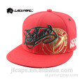 bordir dan print topi hiphop snapback katun warna merah